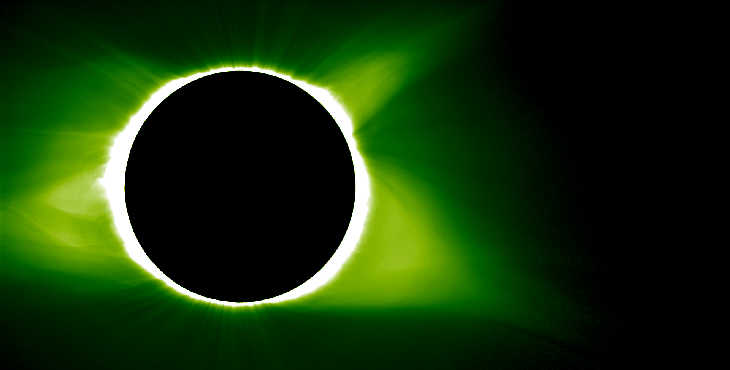 Sun's corona solar eclipse