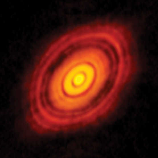Solar system forming from rings
