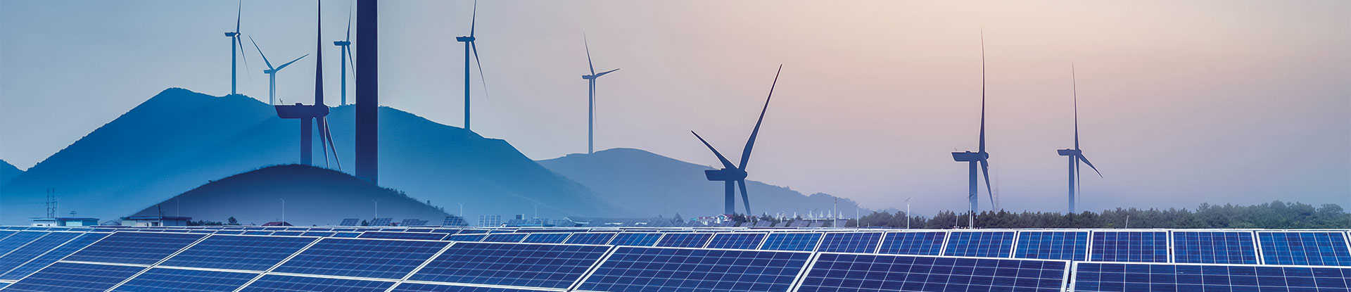 Solar panels and wind power generation equipment