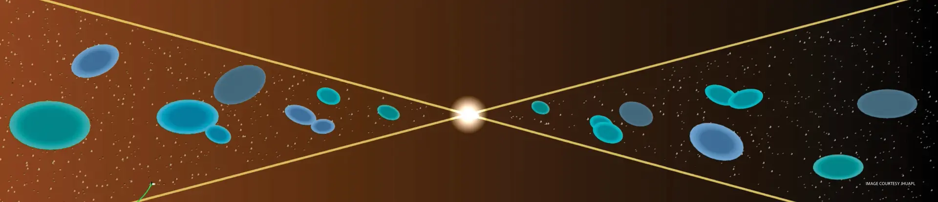 NASA’s Parker Solar Probe (trajectory shown in green) crossed the heliospheric current sheet.