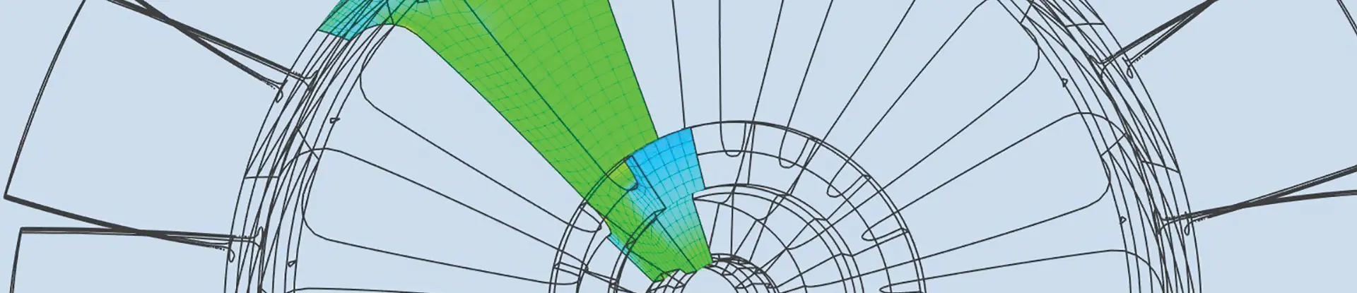 aircraft engine rotor as seen in Darwin with potential crack highlighted 