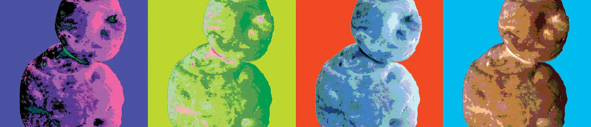 Four colored images of Ultima Thule