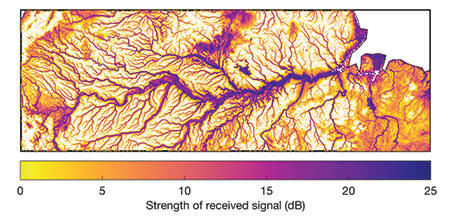 CYGNSS map of the Amazon basin