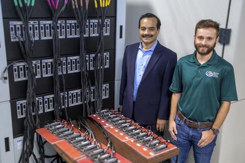portrait of Bapiraju Surampudi and Ian Smith of SwRI's battery consortium