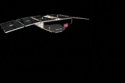 CYGNSS model against a solid black background