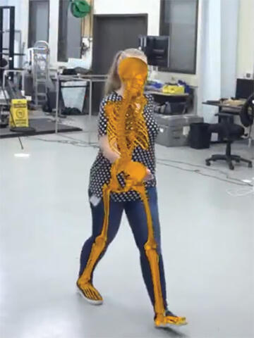 Example of ENABLE mapping a gait of a women walking in a studio