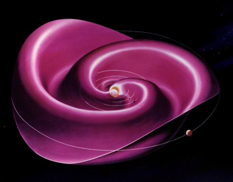 Computer generated heliospheric current sheet image