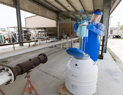 LNG storage tanks used to supply energy during peak demand across the U.S.