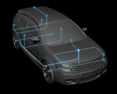 Car diagram with detection 