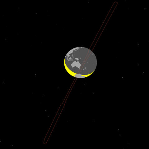 drawing of Earth generated by the SwRI-developed Geometry Visualization tool