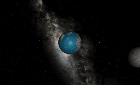 animation showing impact into earth's surface