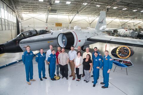 The flight crew, some ground support personnel, and the principal investigator for the SwRI-led eclipse project 