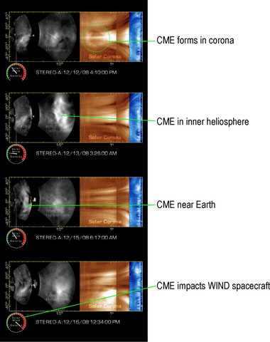 Four detailed images of CME
