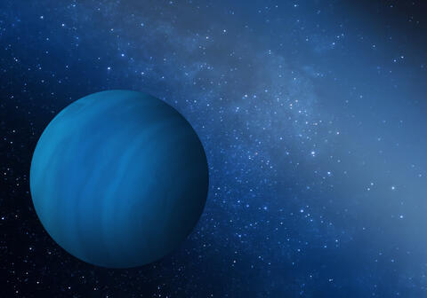 Artist's impression of a fifth planet as it is ejected from the solar system.