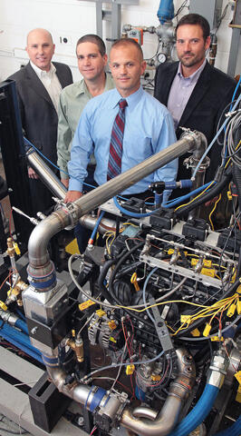 Photo: Members of the SwRI team received the SAE International Harry L. Horning Memorial Award