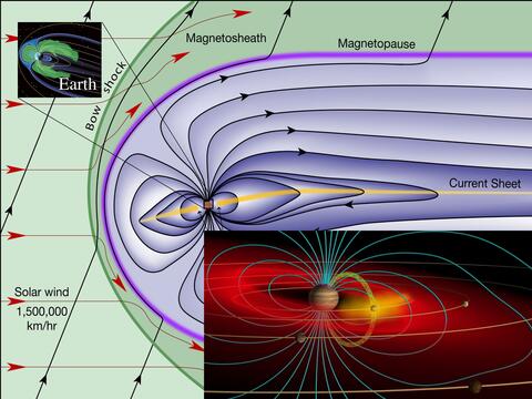 artist's concept of Io's volcanic gases