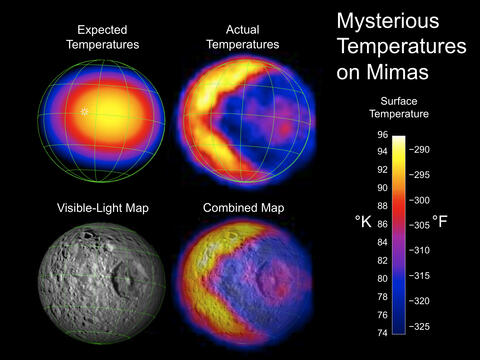 Mimas temperatures annotated