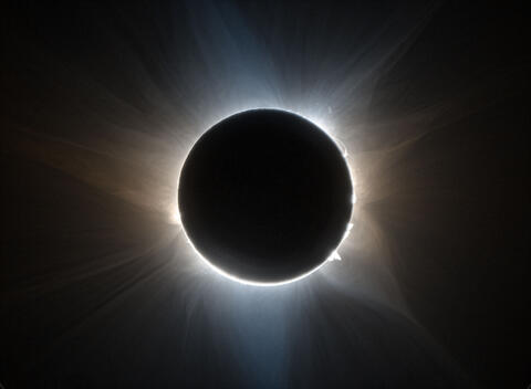 Solar corona during the 2023 total solar eclipse from Exmouth, Western Australia