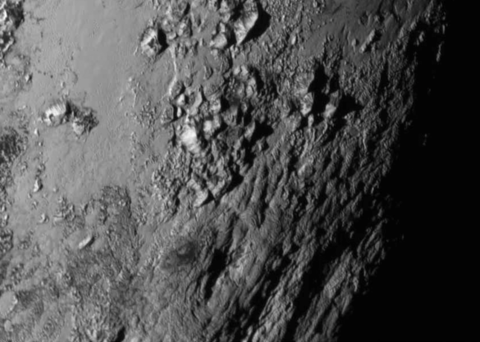 close-up images of a region near Pluto’s equator