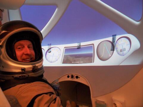 Dr. Alan Stern performed 20 runs aboard a NASTAR STS-400 High Performance Human Centrifuge, with some runs reaching the 6-G accelerations that many suborbital launches will create.