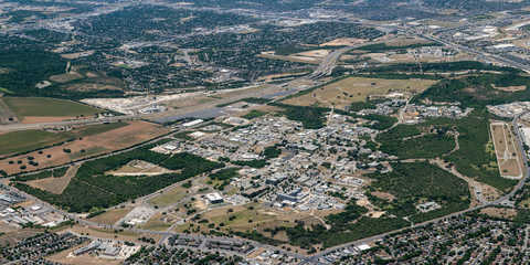 panoramic aerial photo of SwRI Campus in 2022