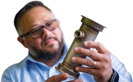 man holding sco2 membrane technology