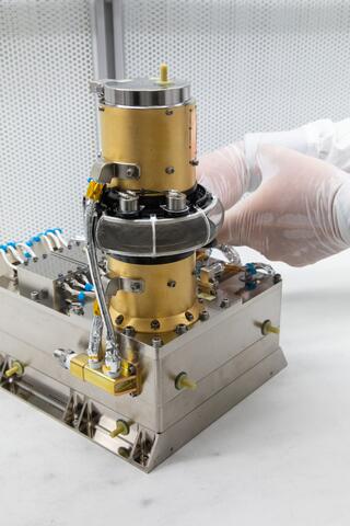 Close-up of the SwRI-developed Solar Wind Plasma Sensor (SWiPS)