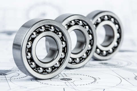 ball bearings on a technical drawing