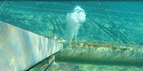 underwater pipeline leak