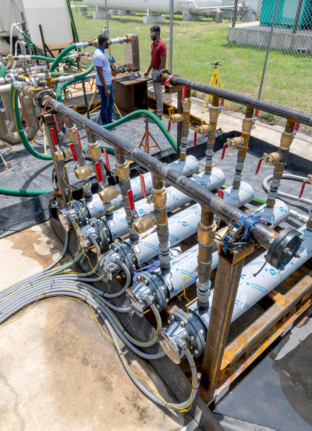 SwRI staff at heat exchanger testing