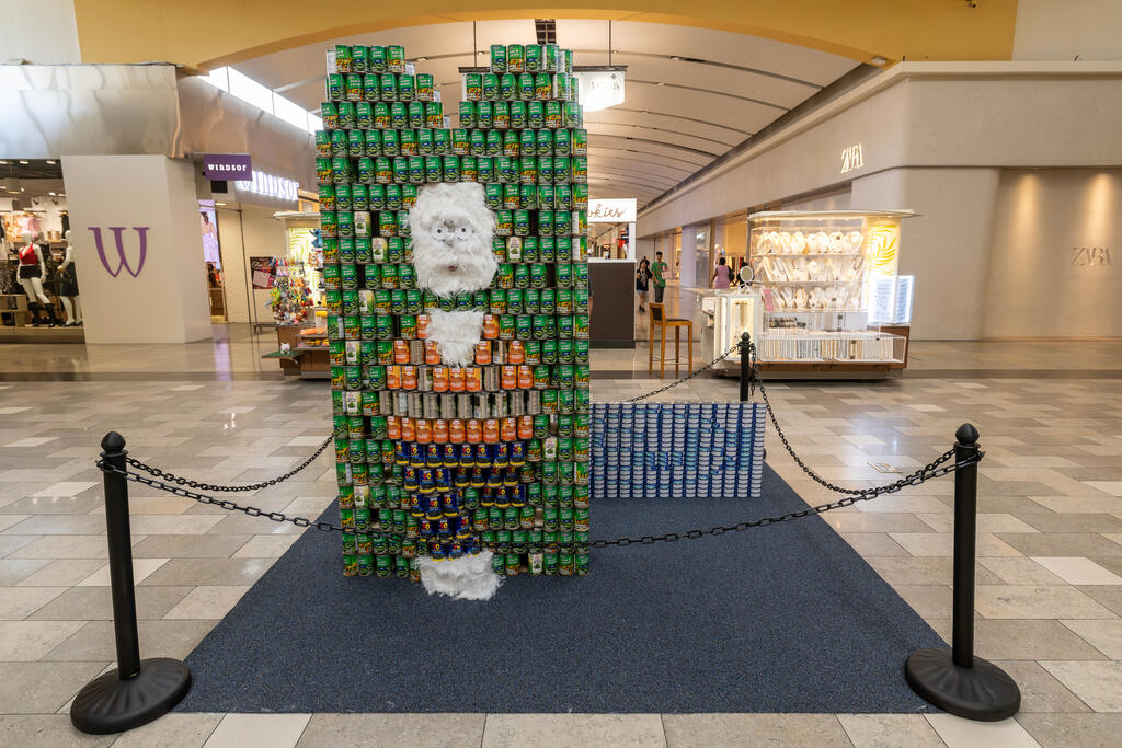 Can construction created by SwRI team displayed at North Star Mall to benefit San Antonio Food Bank