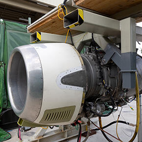 Turbofan jet engine test stand at SwRI