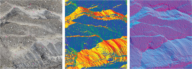 Computer generated high-resolution 3D data and data visualization of rock 