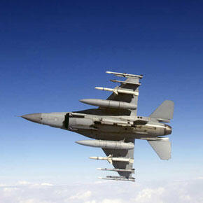 A photo of a US Airforce jet