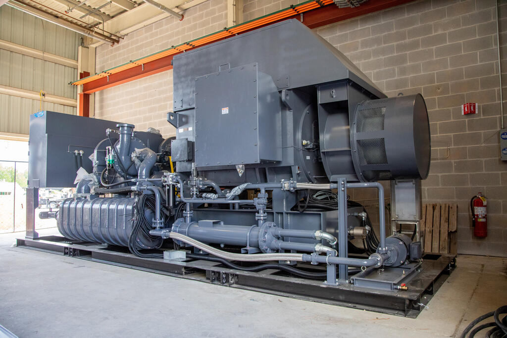 Photo of air compressor for FT8 combustion R&D