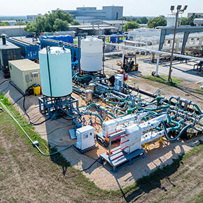 Aerial view of Heat Exchange Test Facility