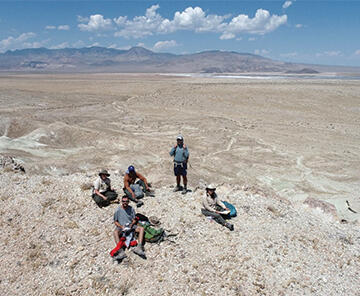 five people in arid environment searching for new domestic lithium resources