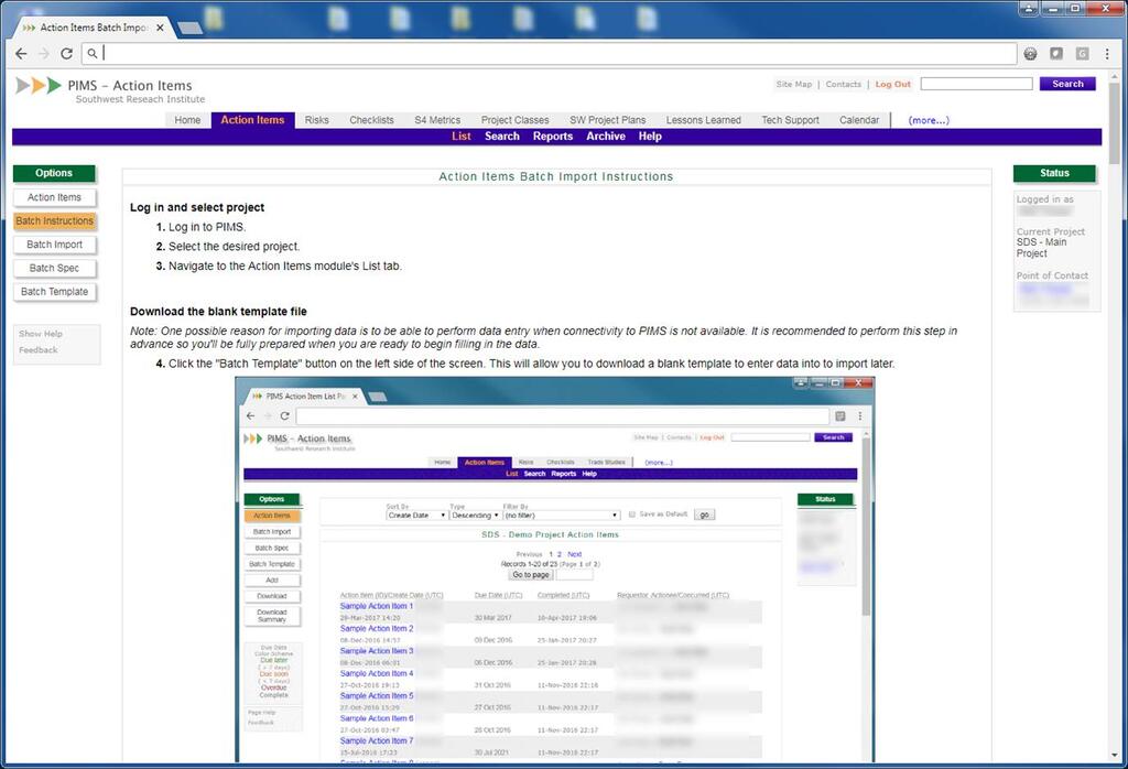 Go to larger image of Action Item Batch Import