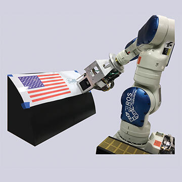 Lab-scale demonstration of robot printing on aircraft