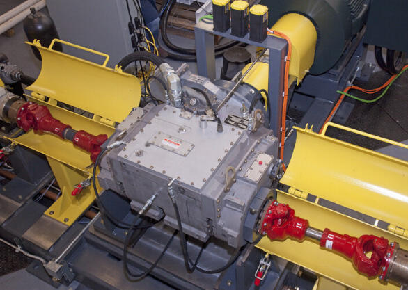 tank transmission in testing facility