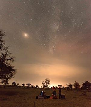 The telescope team led by SwRI’s Dr. Cathy Olkin waits for the occultation in Senegal