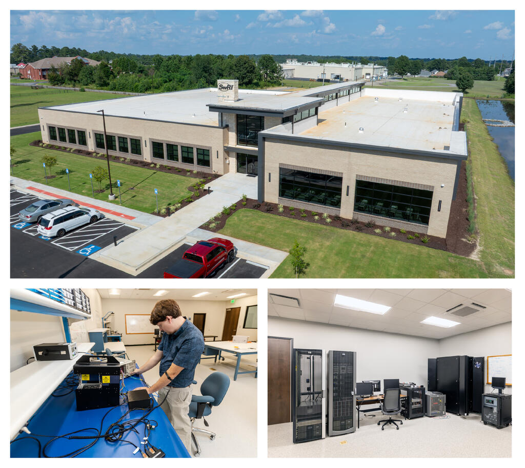 Collage of images from Warner Robins building 