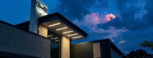 Front view of SwRI's new Warner Robins building