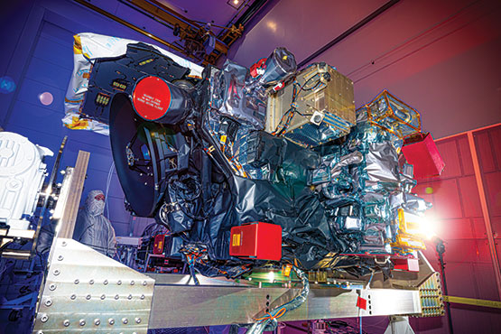 The SWFO-L1 satellite, shown during final preparations.