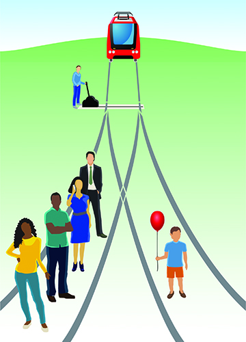 Illustration of Trolley Problem