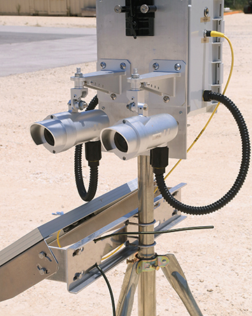 Two-gun laser methane detection system